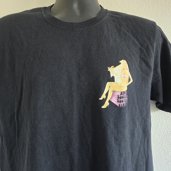 Anti Social Social Club Ellen von Unwerth D Fantasy Black T-Shirt PALISADES M - Picture 4 of 13